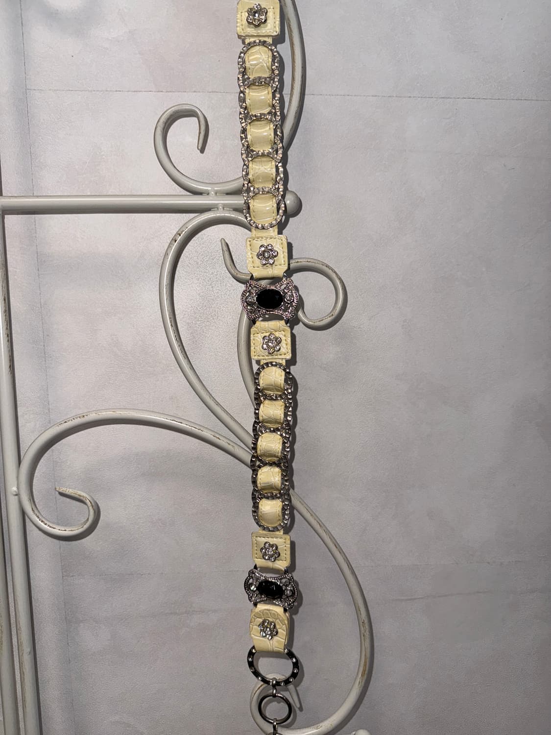 Ivory oriental flower cubic chain belt 상품이미지6