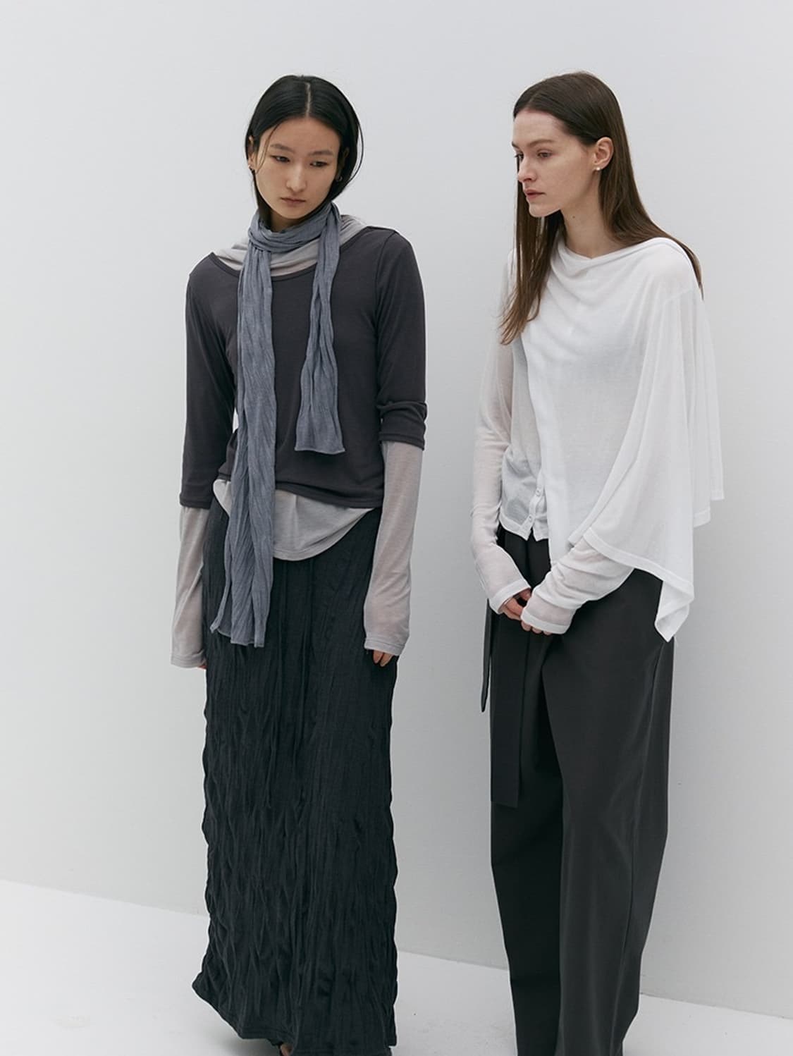 hwae WRINKLE SCARF grey 상품이미지2