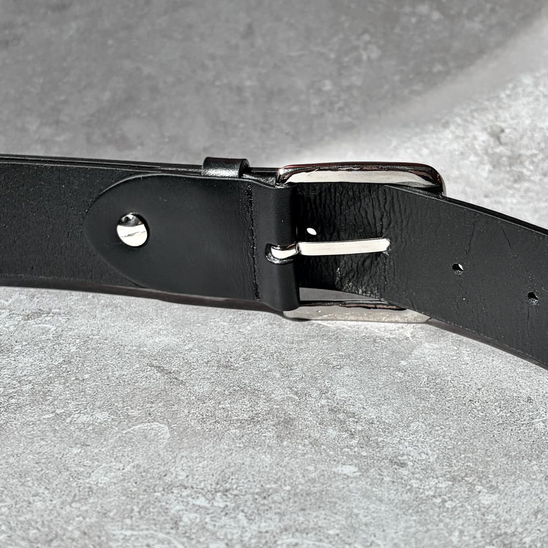 Oribell 애로우 스터드 장식 이탈리아 소가죽 벨트 블랙 상품이미지7