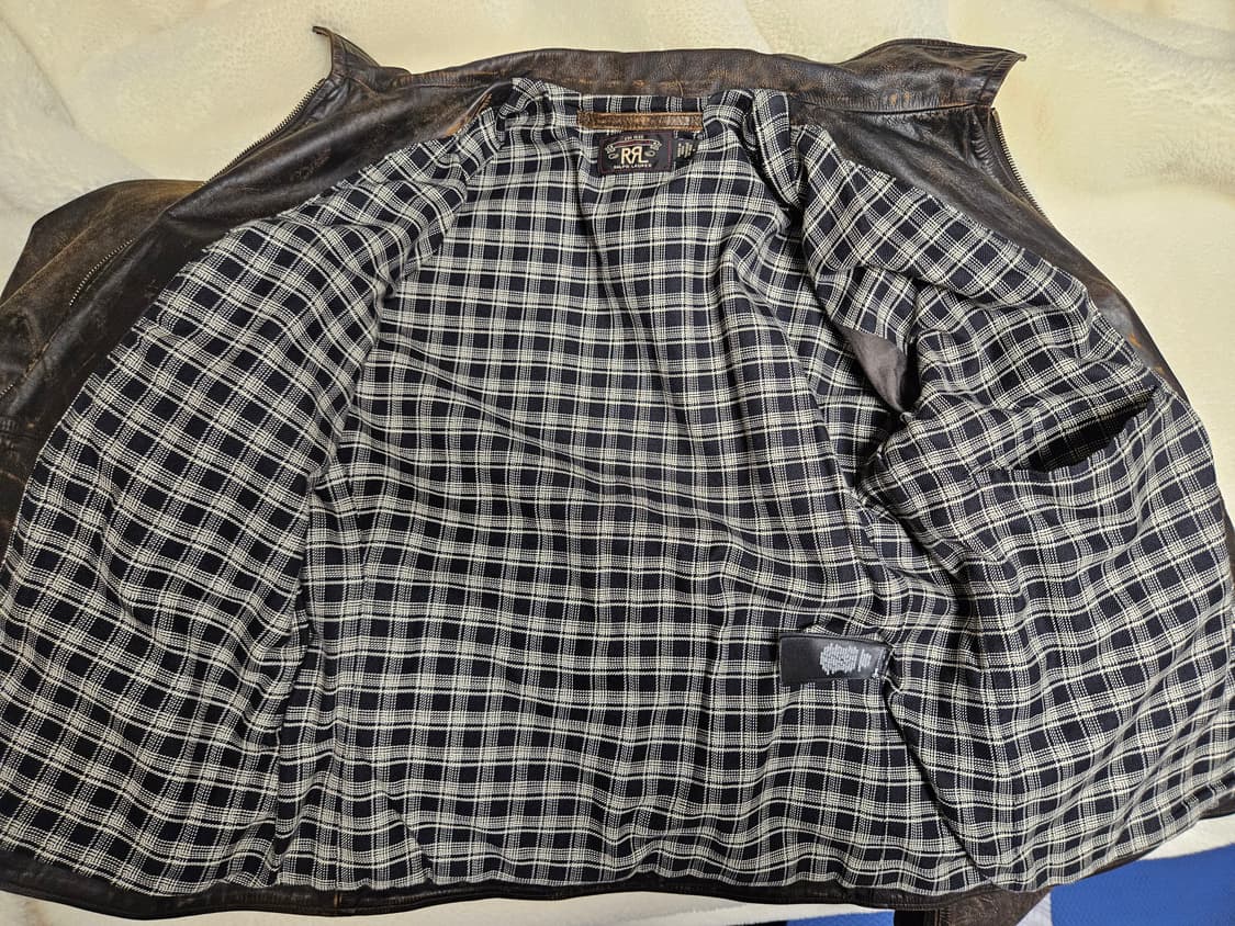 Rrl 더블알엘 구형 뉴스보이 레더 자켓  상품이미지7