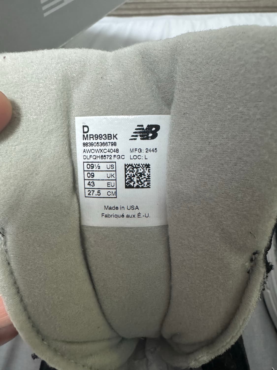 993 블랙(275) 새제품 상품이미지3