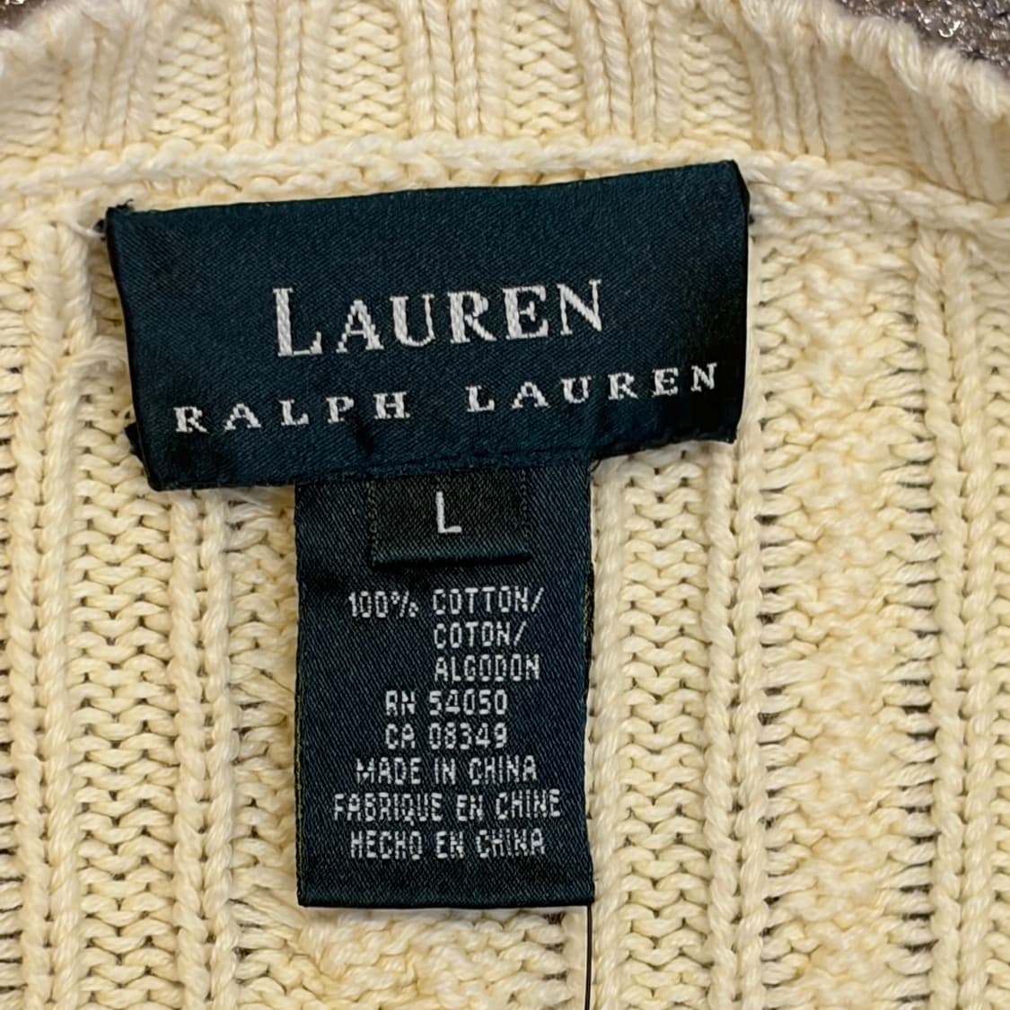 새상품급 90s USA 빈티지 폴로 랄프로렌 니트 헤비코튼 니트  상품이미지4