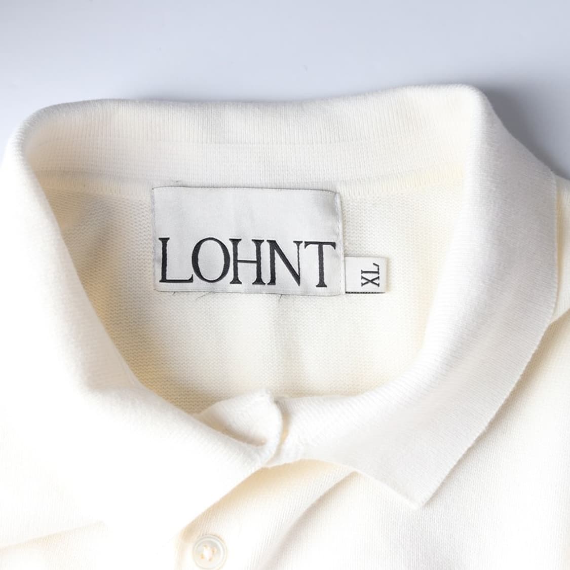 론트 코튼 반팔 니트 카라티 XL 상품이미지5