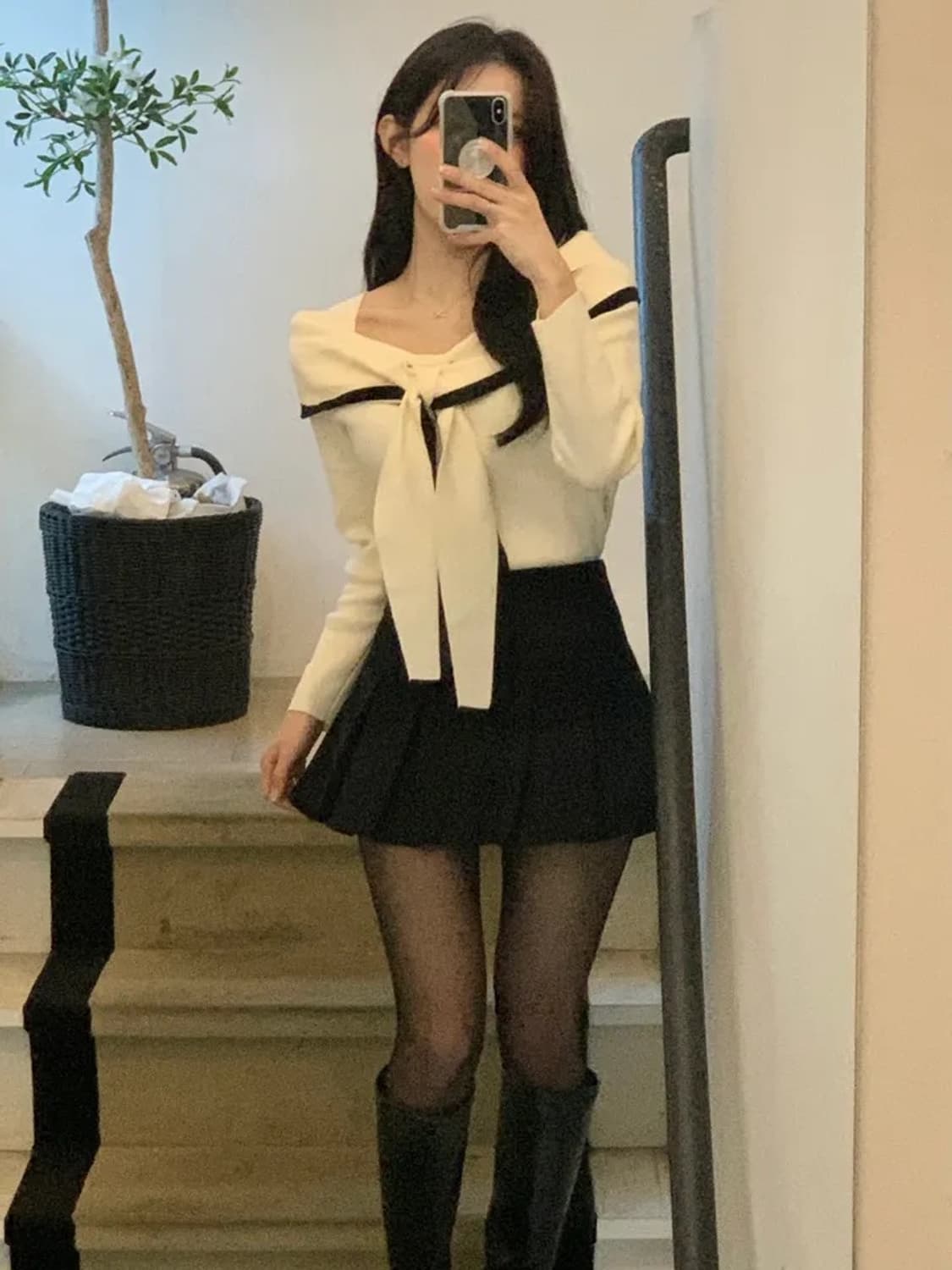 세라 리본 니트 상품이미지3