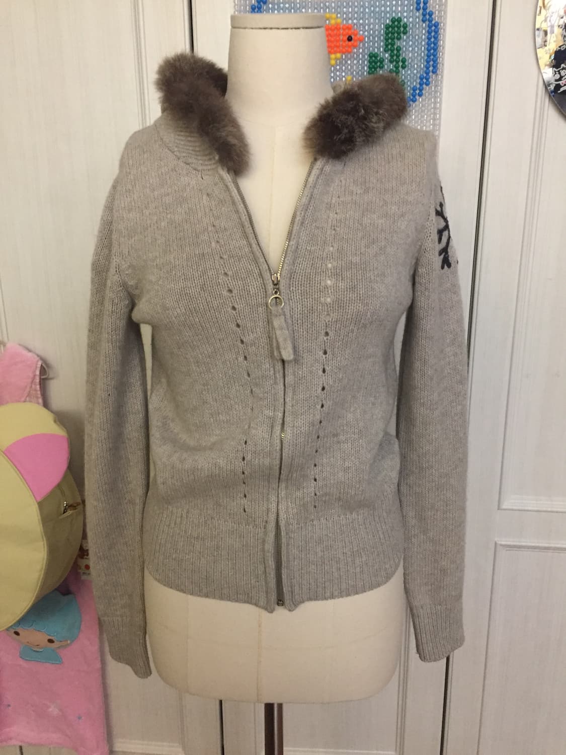 갸루 Y2K 퍼 집업 후드집업 상품이미지4