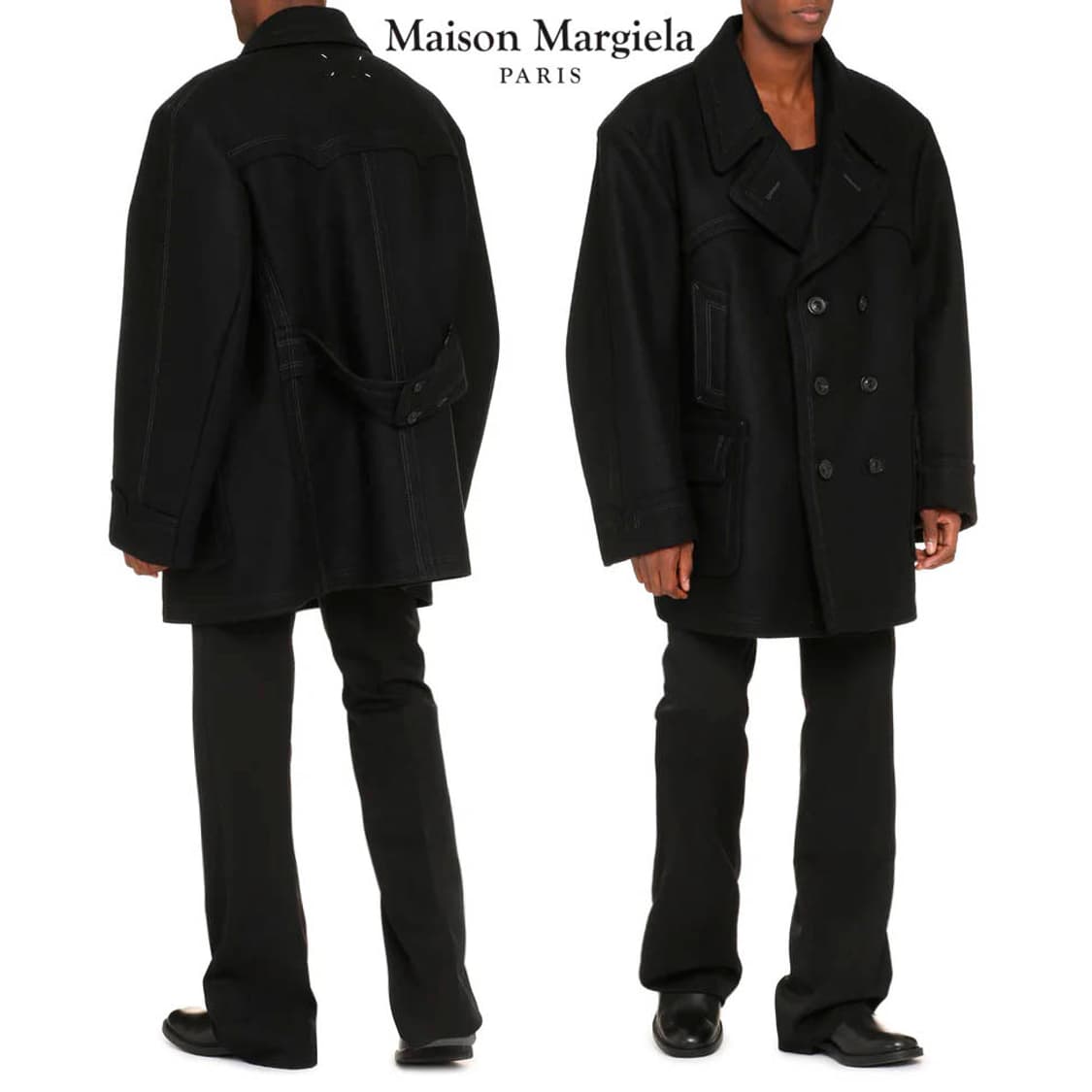 마르지엘라/헤비 울 피코트 상품이미지3