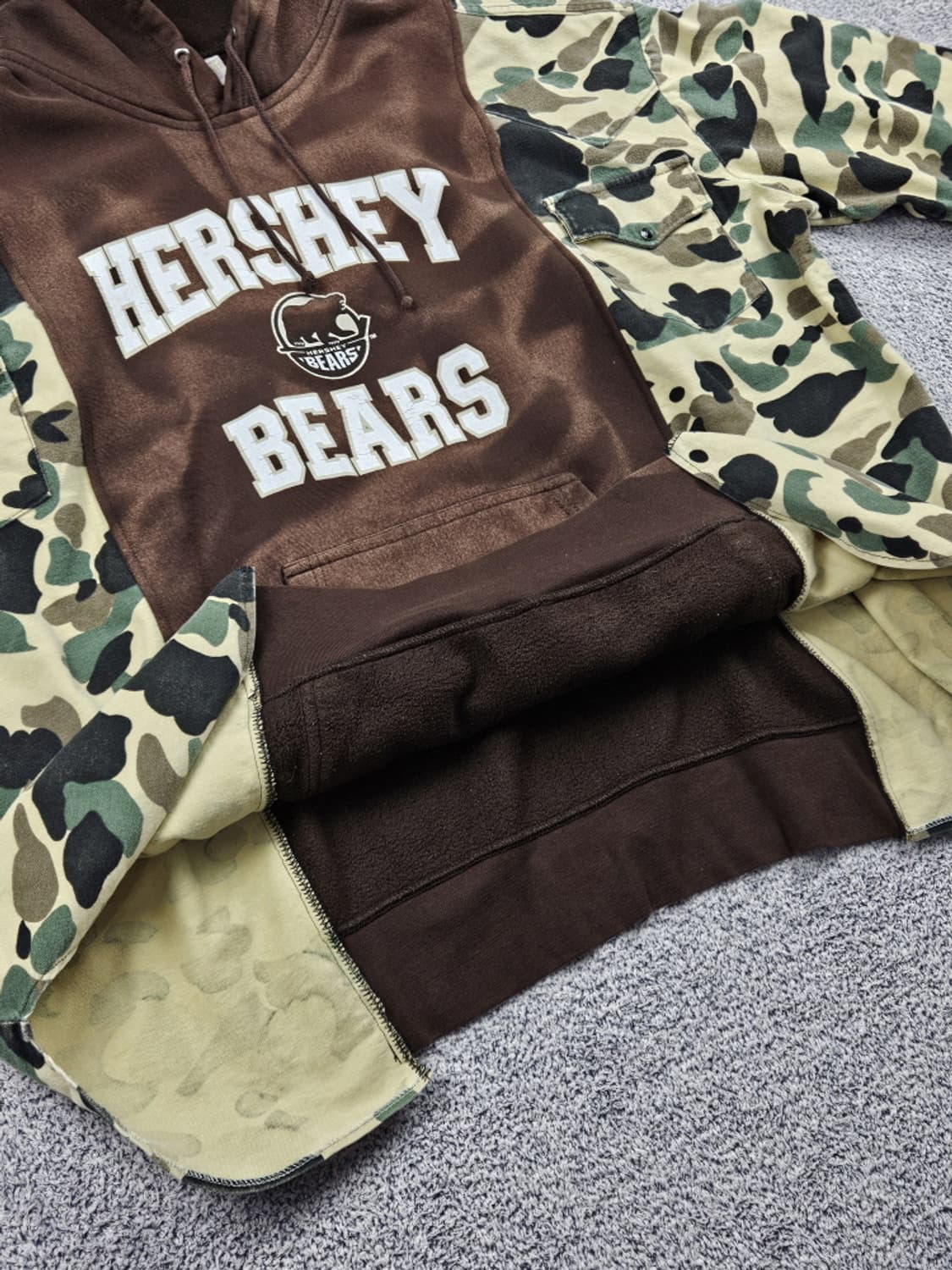 레이어컷 믹스드 카모X허쉬베어 커스텀 후디 (상세설명참조)/ 10222 상품이미지8