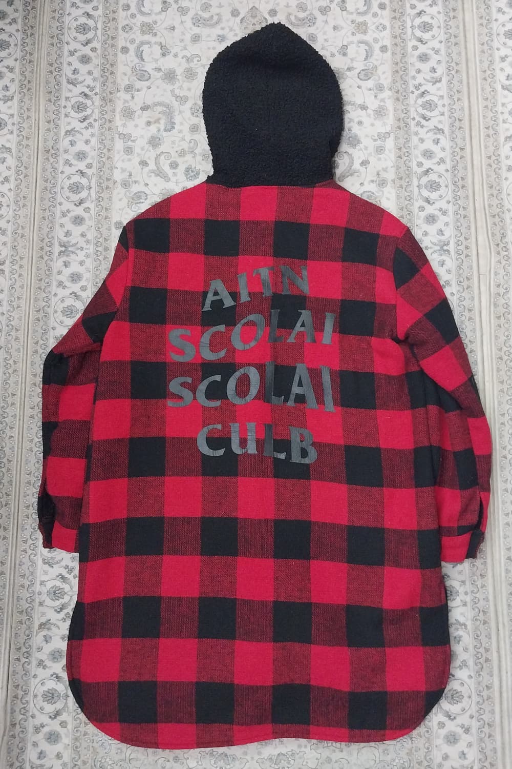 빈티지 체크 후드 코트 상품이미지2