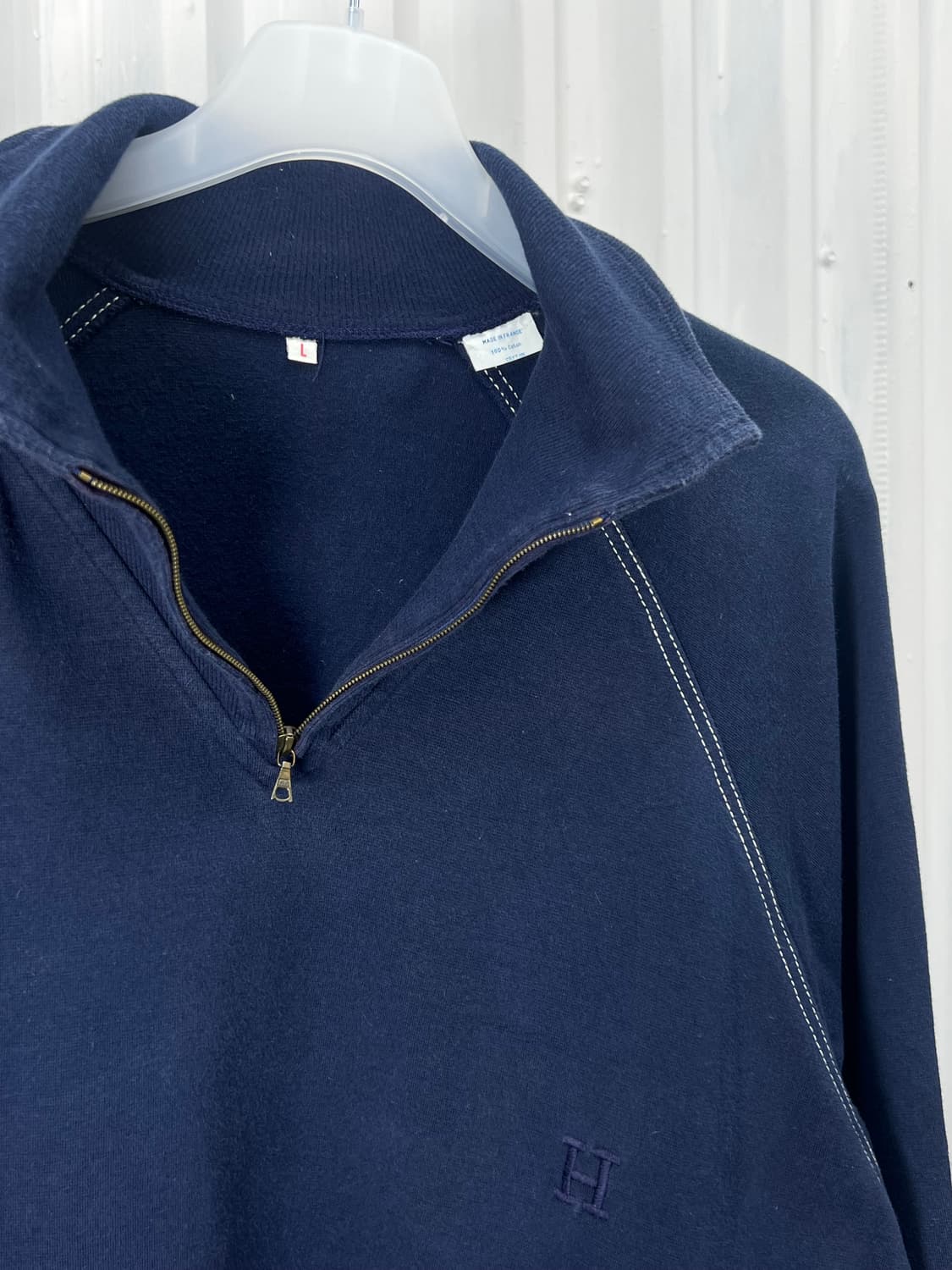 80s) Hermes half zip sweatshirt 상품이미지5