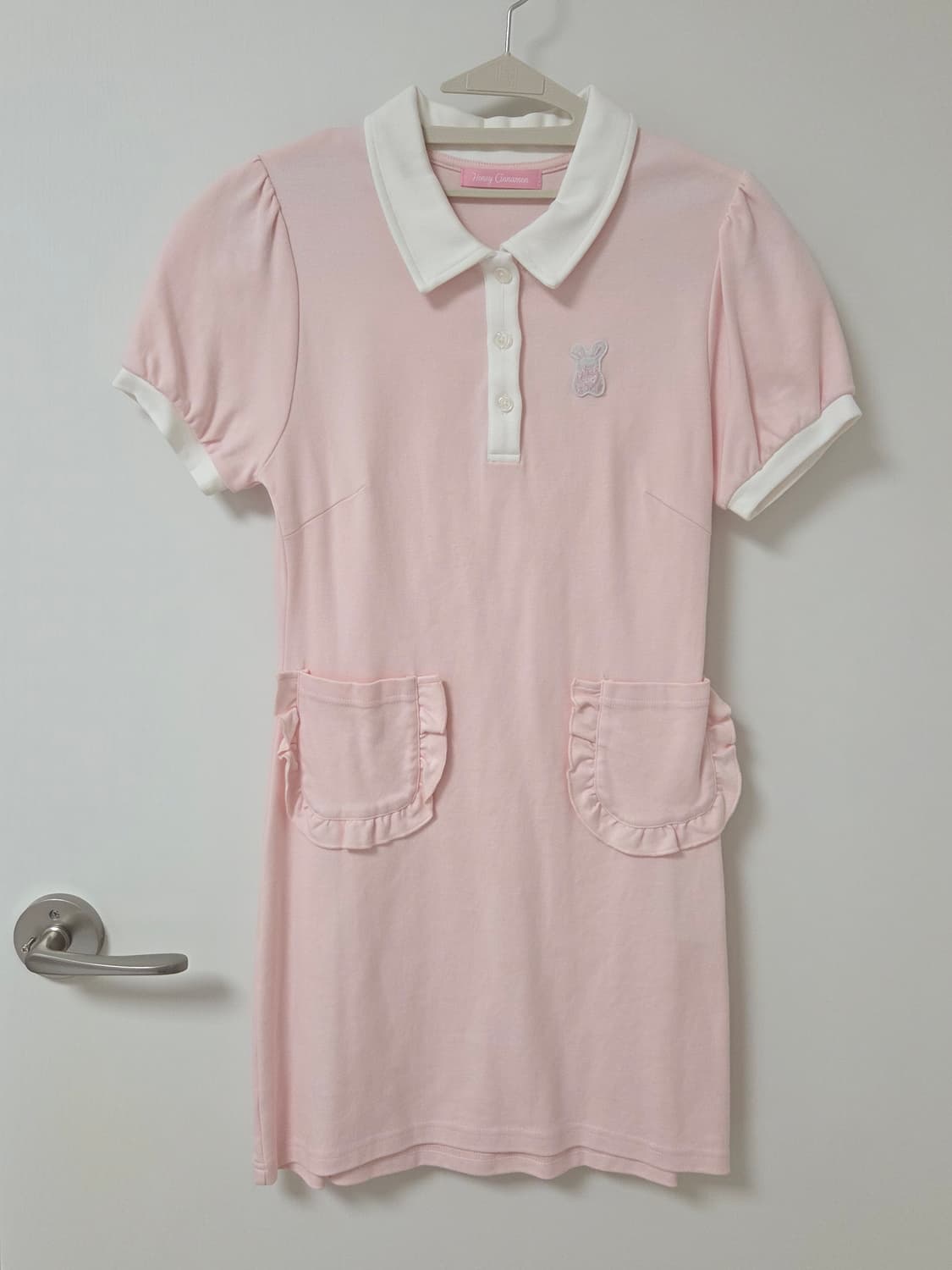 허니시나몬 프릴 포켓 폴로 원피스 시허니 리즈리사 양지뢰 로리타 갸루 상품이미지2