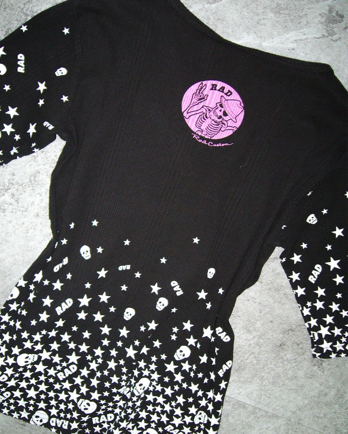 RAD CUSTOM Black Scull Top 상품이미지5