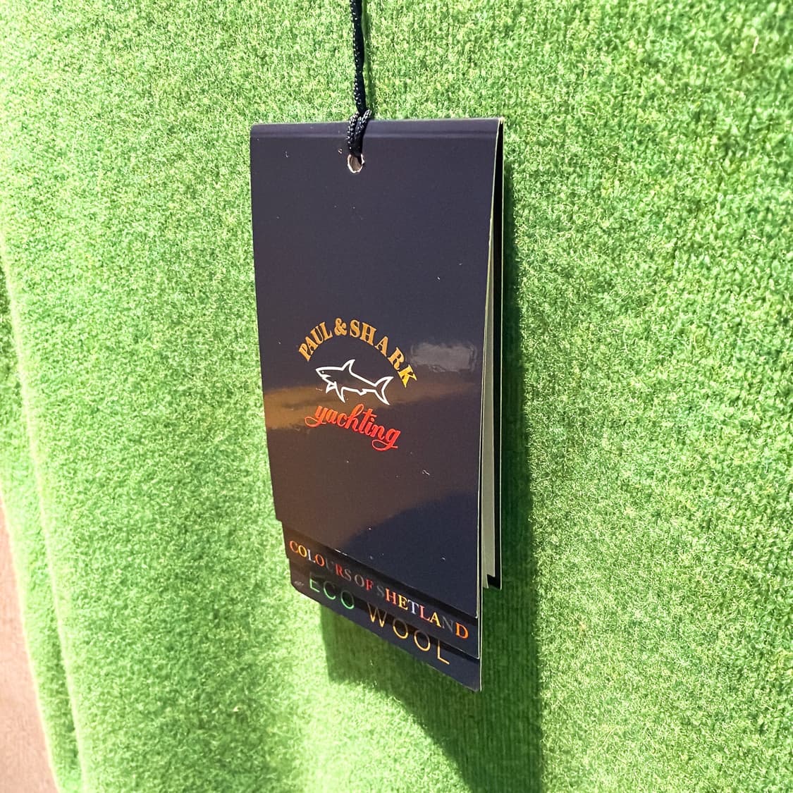 (정품/새상품) 폴앤샤크 남성 그린 슬리브 와펜 울 니트 상품이미지4