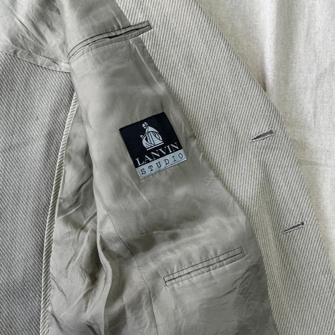 랑방 90s 재팬 빈티지 트윌 블레이저 자켓 95~100 상품이미지4