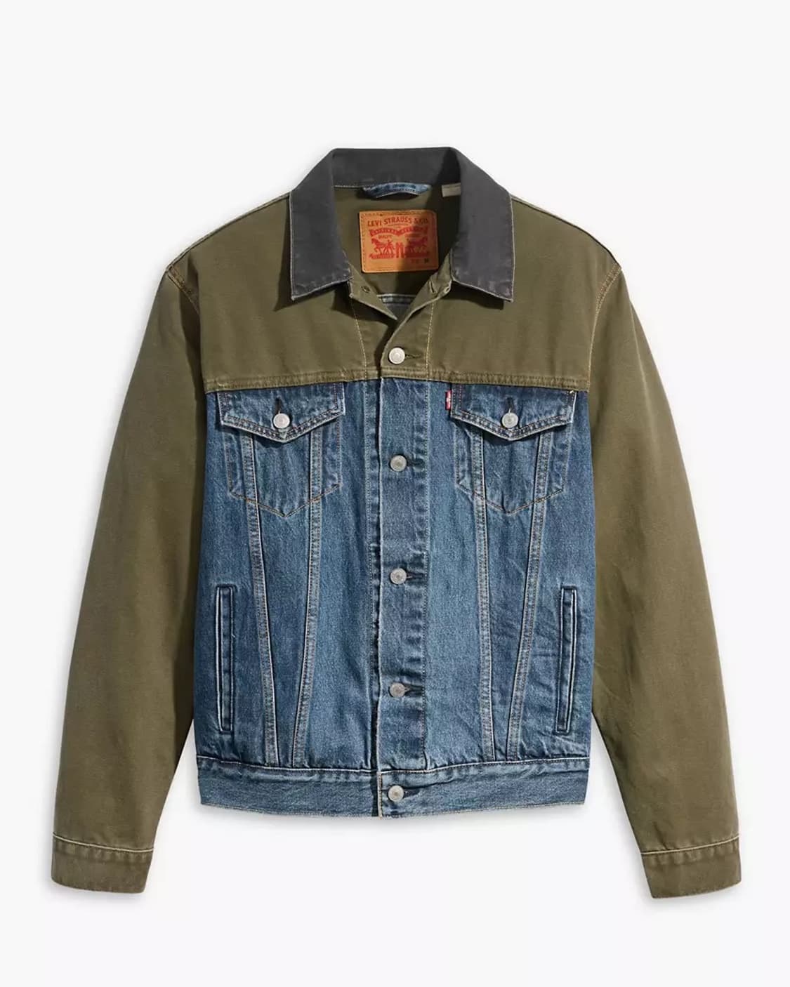 [M] 리바이스 컬러 블록 도킹 데님 트러커 자켓 새상품 상품이미지2