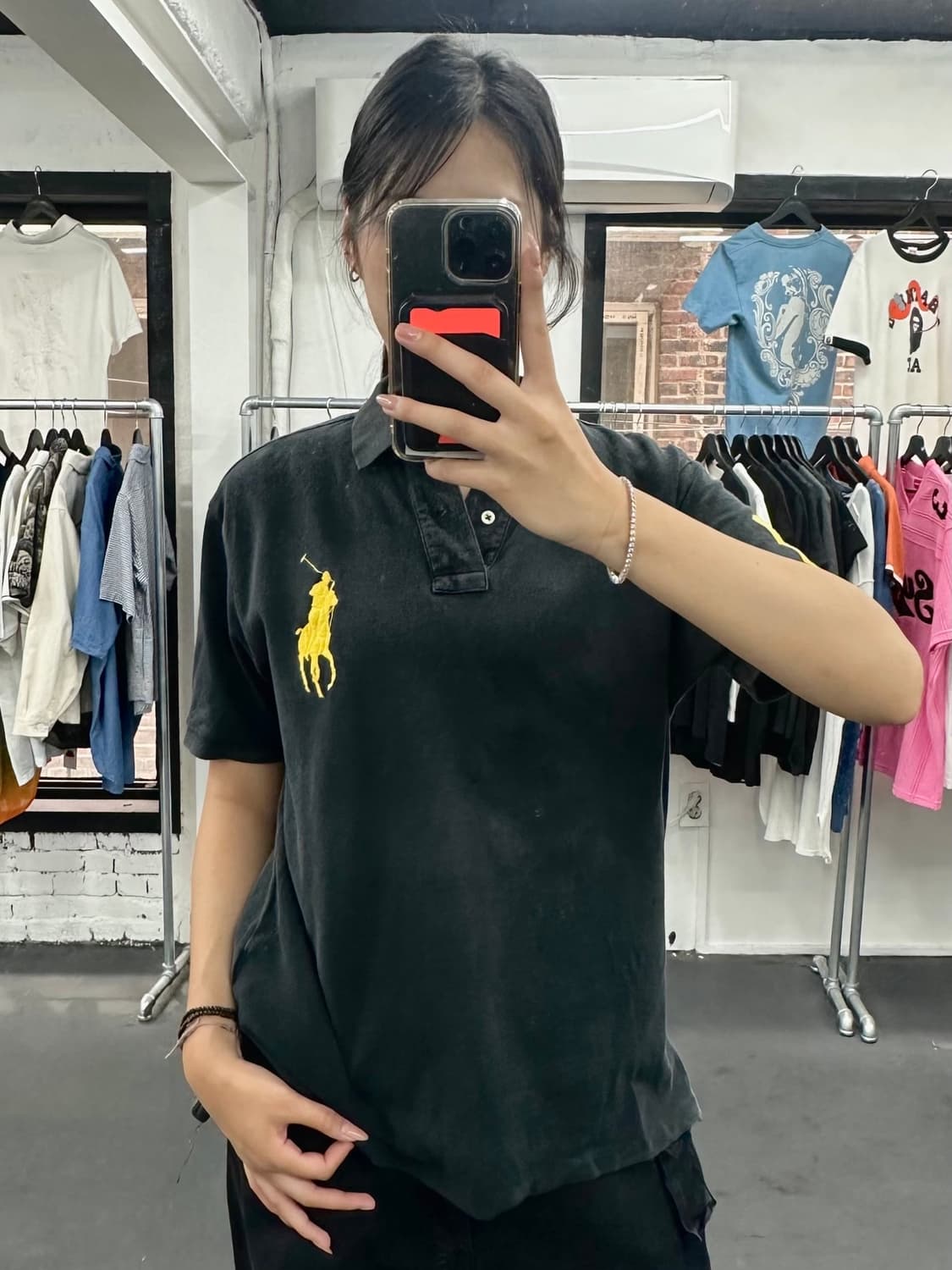 폴로 랄프로렌 옐로우 빅포니 카라 티셔츠 상품이미지4
