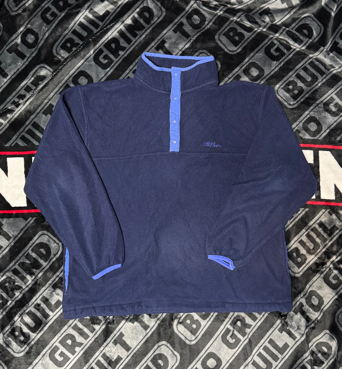 엘엘빈 스냅티 플리스 풀오버 네이비 블루 상품이미지1