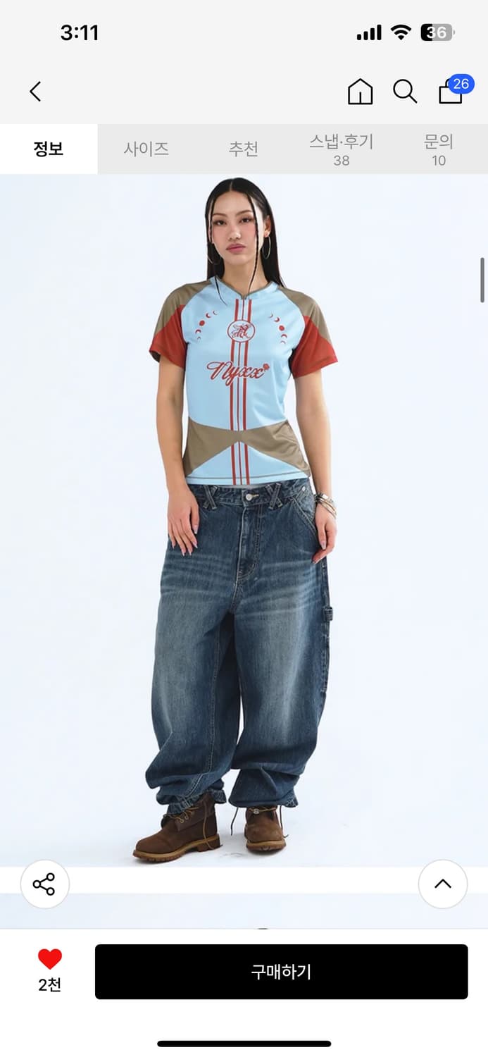 엔와이엑스엑스 SLUB DENIM CARPENTER PANTS WASHE 상품이미지2