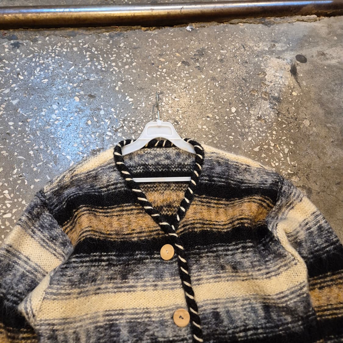 여성-FREE 모헤어 단가라 니트가디건  상품이미지3