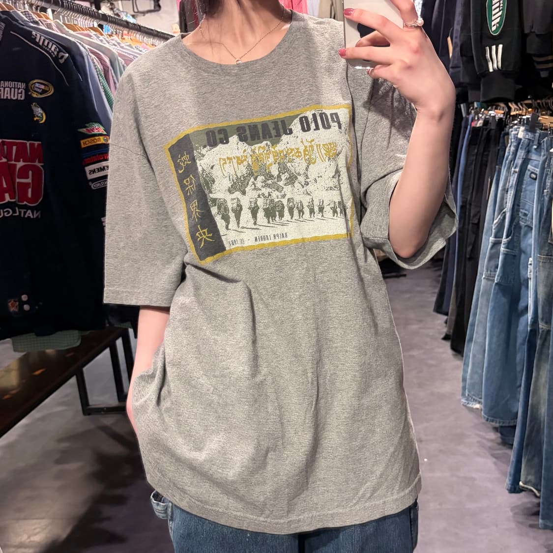 [IM]PoloJeans 폴로진스 그래픽 반팔티 그레이 상품이미지4
