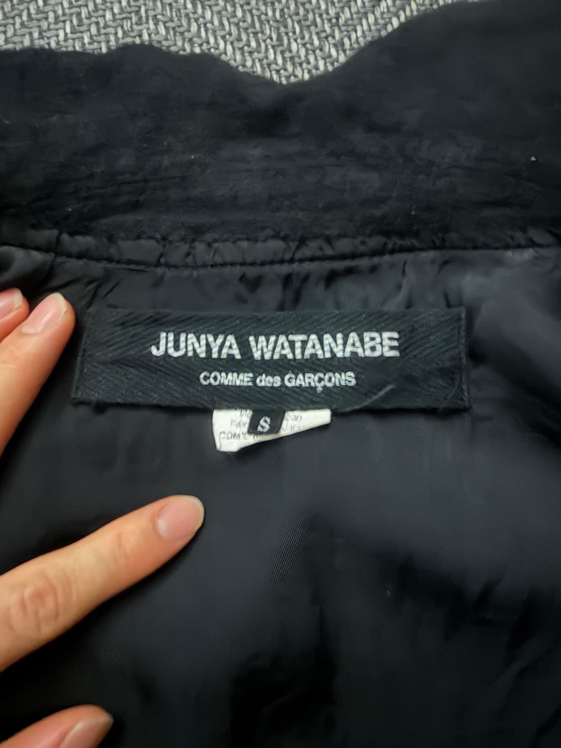 꼼데가르송 준야와타나베 07 축융 울 라이더 자켓 S 상품이미지6