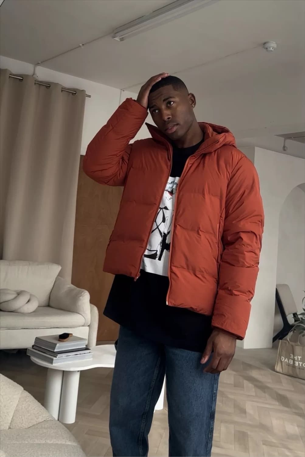 유니클로 재팬 3D 패딩 L Dark Orange 상품이미지1