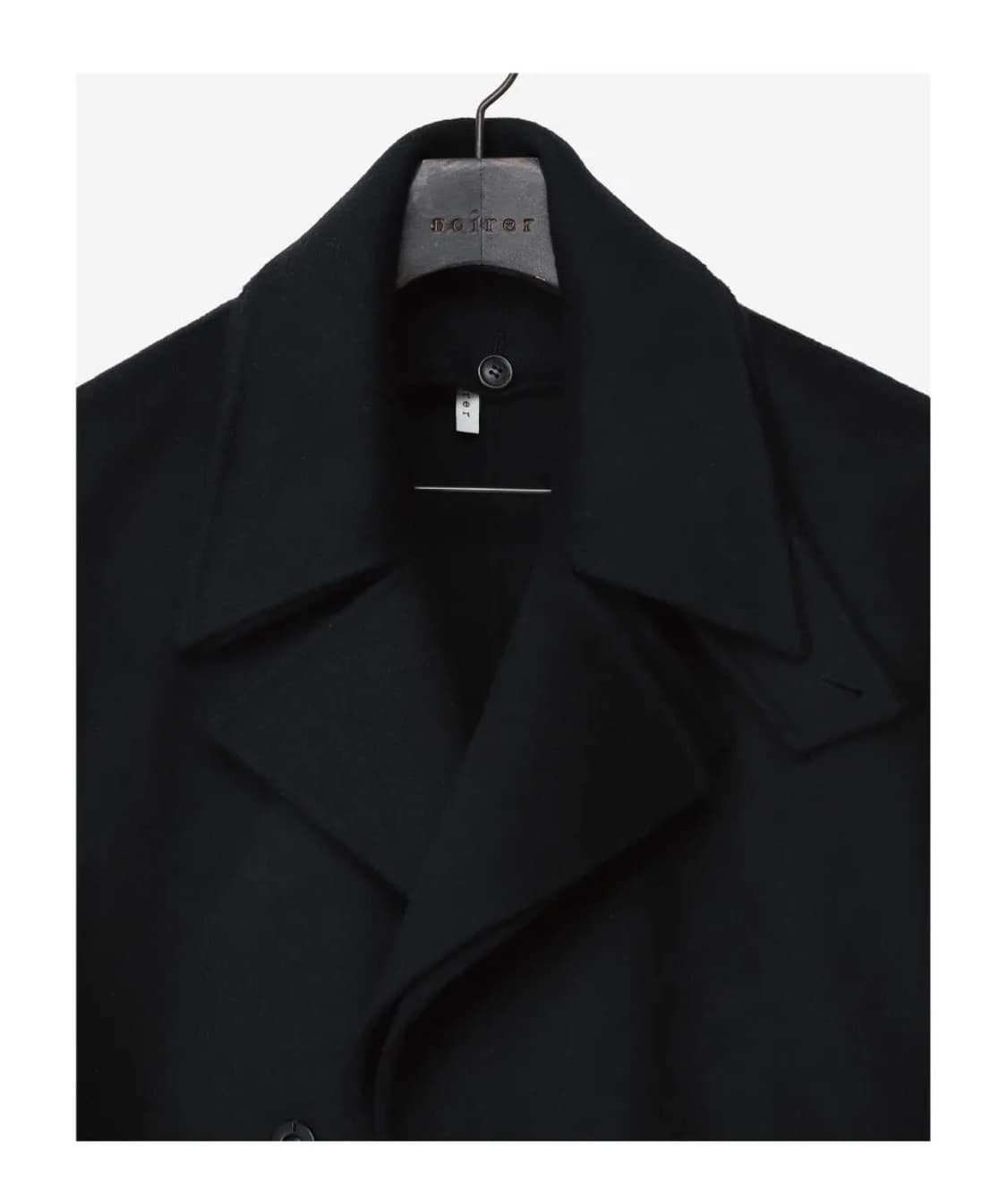 노이어 포 우먼 핸드메이드 캐시미어 레이어드 트렌치 코트 블랙 48 상품이미지5