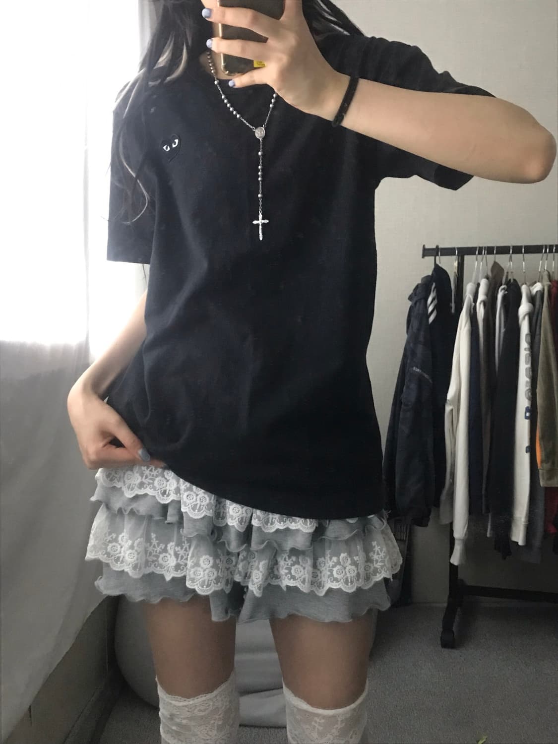 꼼데가르송 블랙 반팔티셔츠 상품이미지4