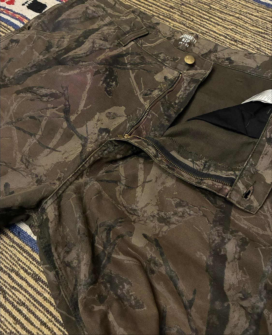 (34~36)칼하트 wip 리얼트리 카모 싱글니 워크팬츠 카펜터팬츠 상품이미지2