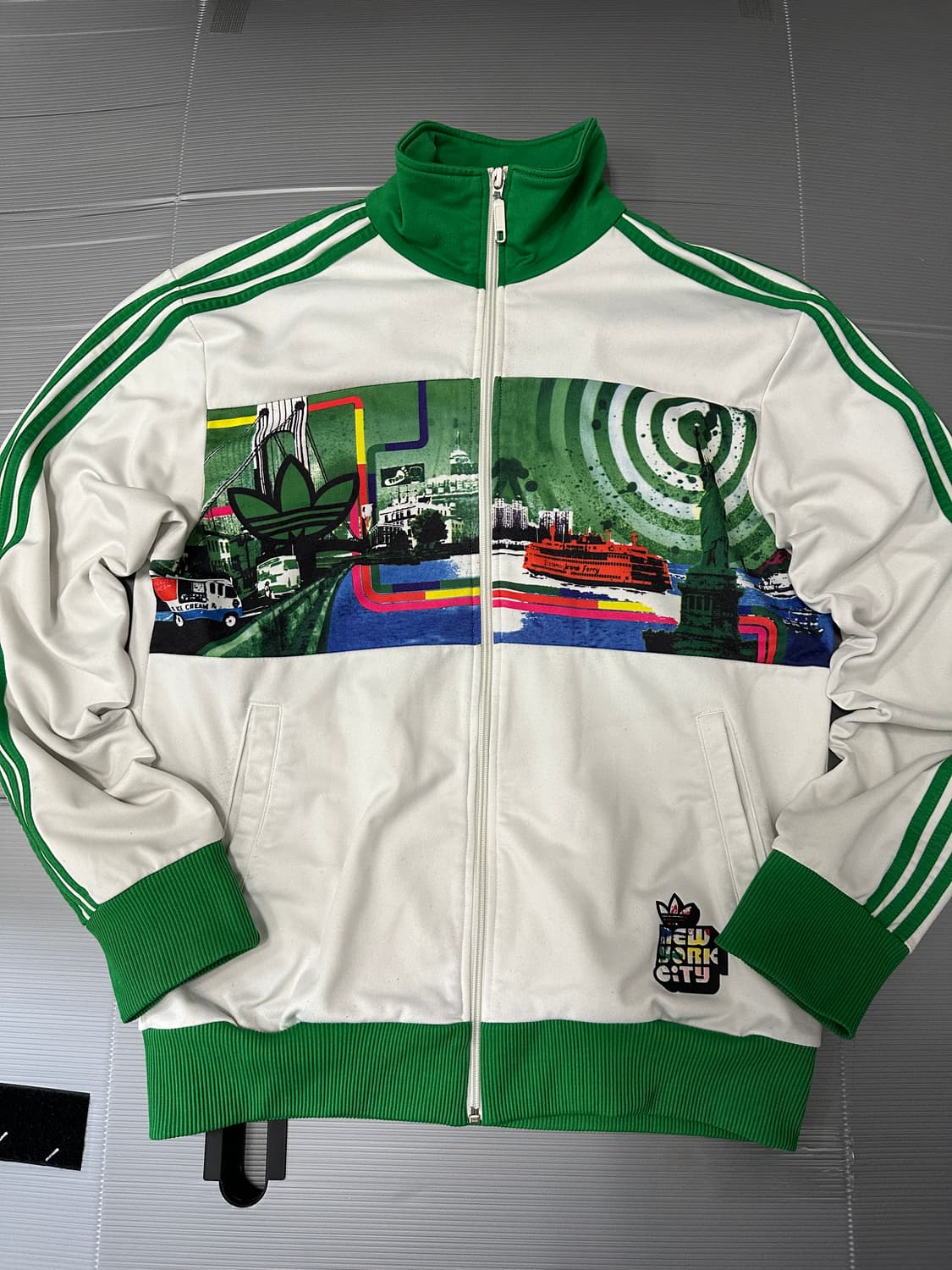 아디다스 뉴욕시티 트랙탑 져지 흰초 L 상품이미지1