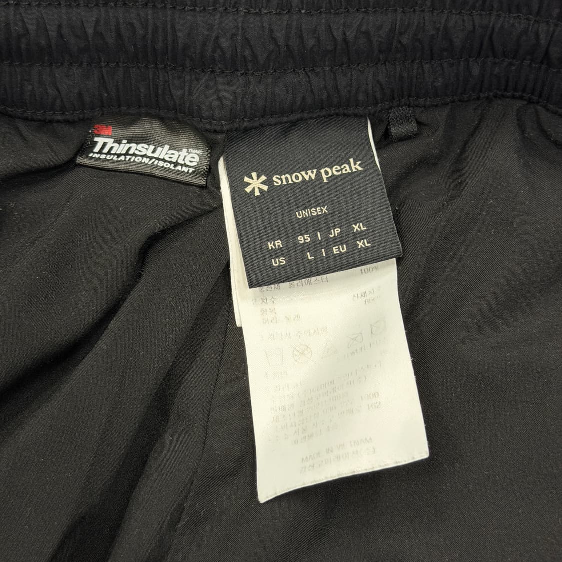 스노우피크 신슐레이트 팬츠 바지 블랙 M 상품이미지4