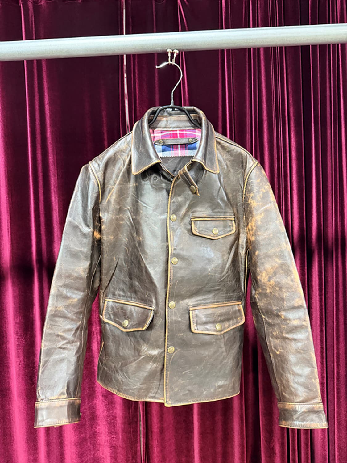 Horsehide leather aging jacket 상품이미지1
