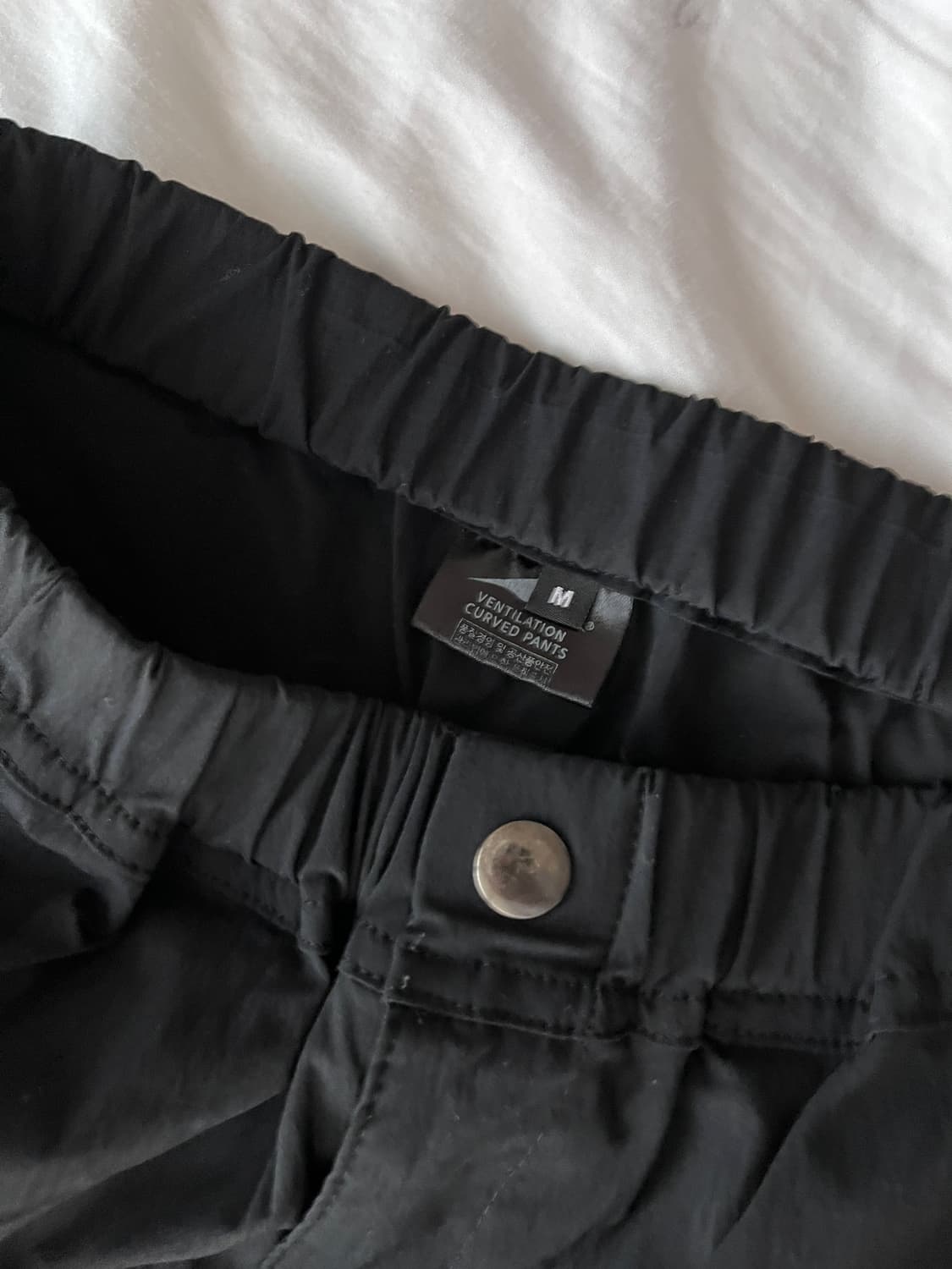 [M]고요웨어 벤틸레이션 커브드 팬츠 블랙 상품이미지3