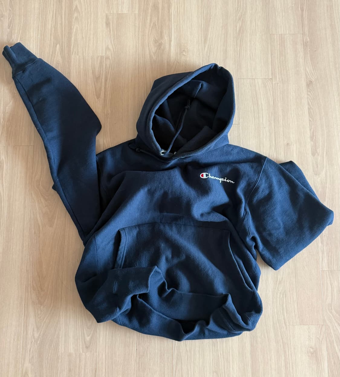 챔피온 리버스 위브 네이비 후드티 s 상품이미지2