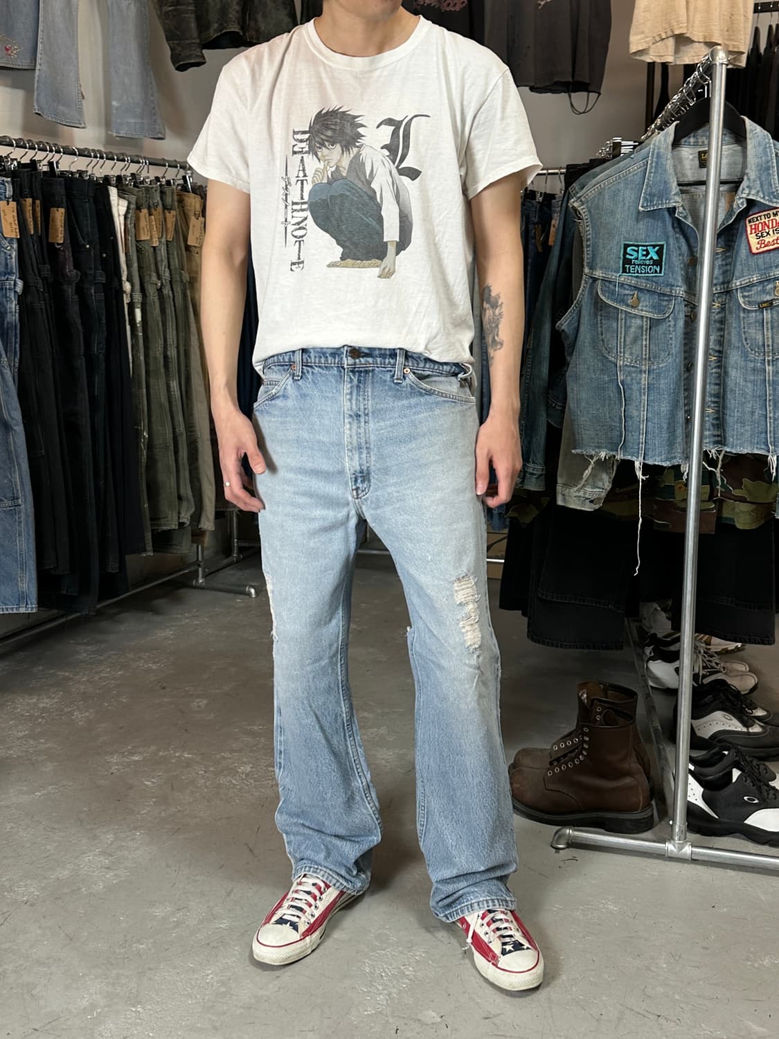 90's USA Made 빈티지 리바이스 517 오렌지탭 부츠컷 상품이미지4