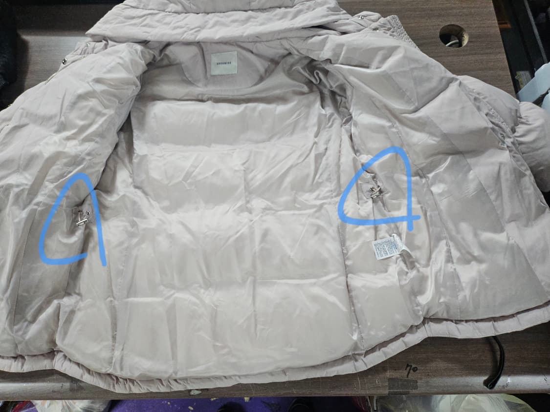 쉬즈미스] 폭스 퍼 벨티드 덕다운 패딩  55 후두일체 상품이미지6