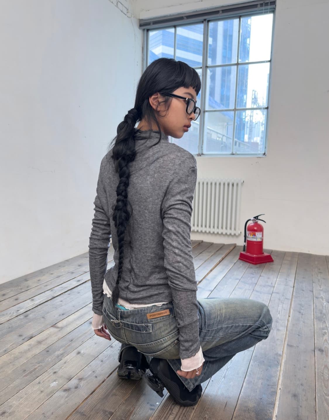 포르테나 커브드 진 청바지  상품이미지2