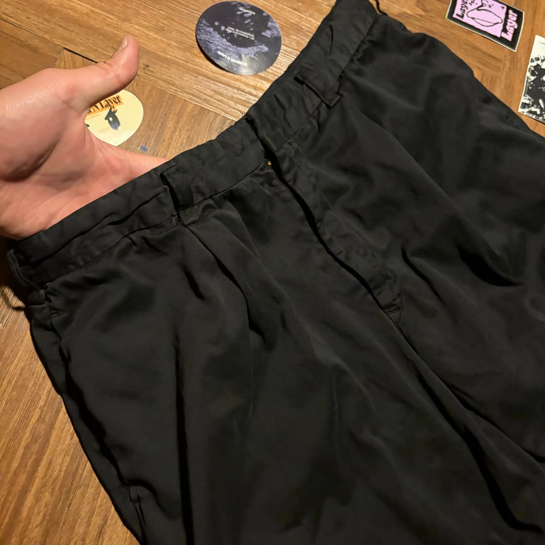 90s CP company 코튼 와이드 원턱 슬랙스 상품이미지3