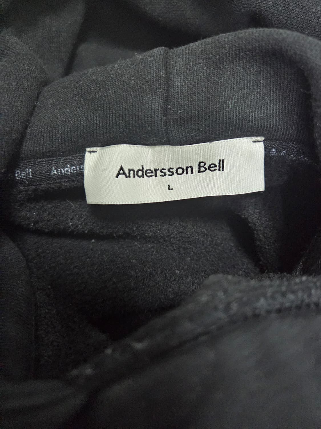 앤더슨벨 블랙 후드티 L사이즈 팝니다 상품이미지6