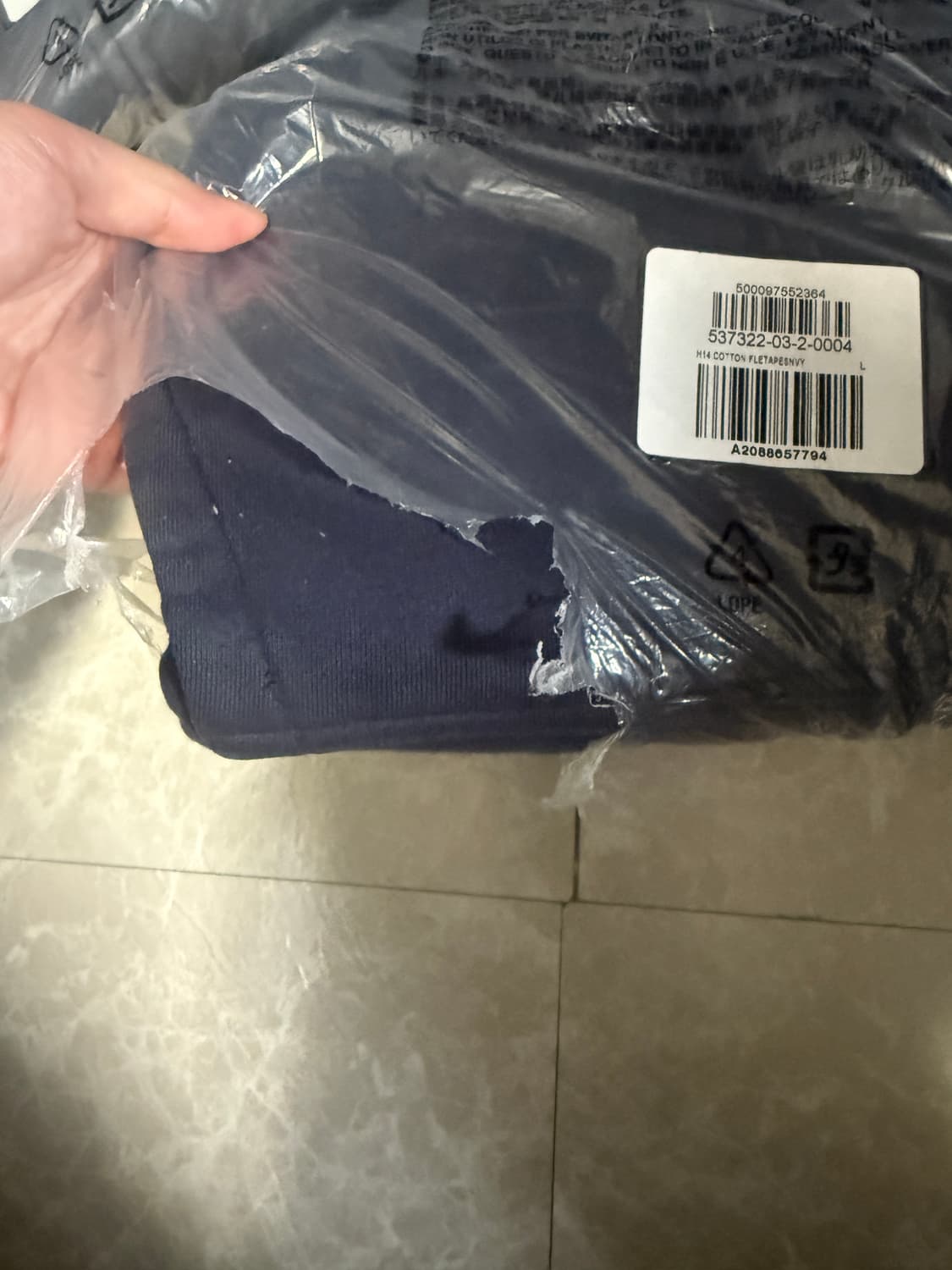 L사이즈 이지 후드 집업 다크그레이,네이비 상품이미지4