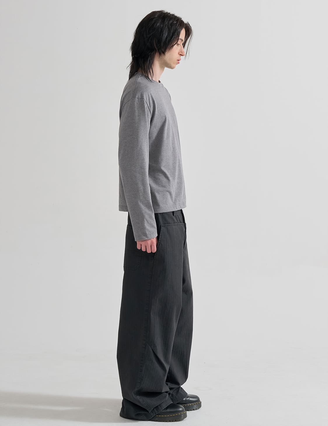 주앙옴므 워시드 헤링본 코튼 팬츠 상품이미지3