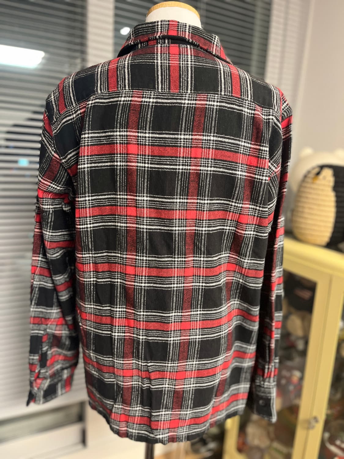 S2W8 윈터체크 6포켓 오픈카라 셔츠 S 상품이미지4