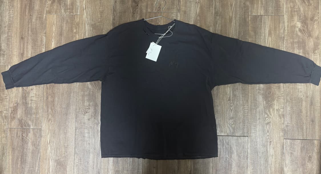 Ancellm 다이드 플라워 데미지 롱슬리브 상품이미지3