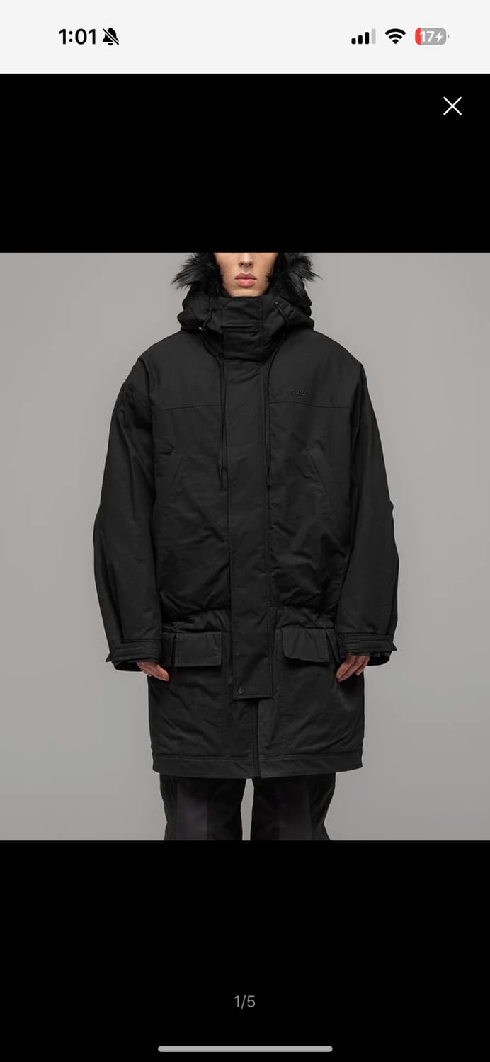 032c 드랍 웨이스트 파카 블랙 46 상품이미지2