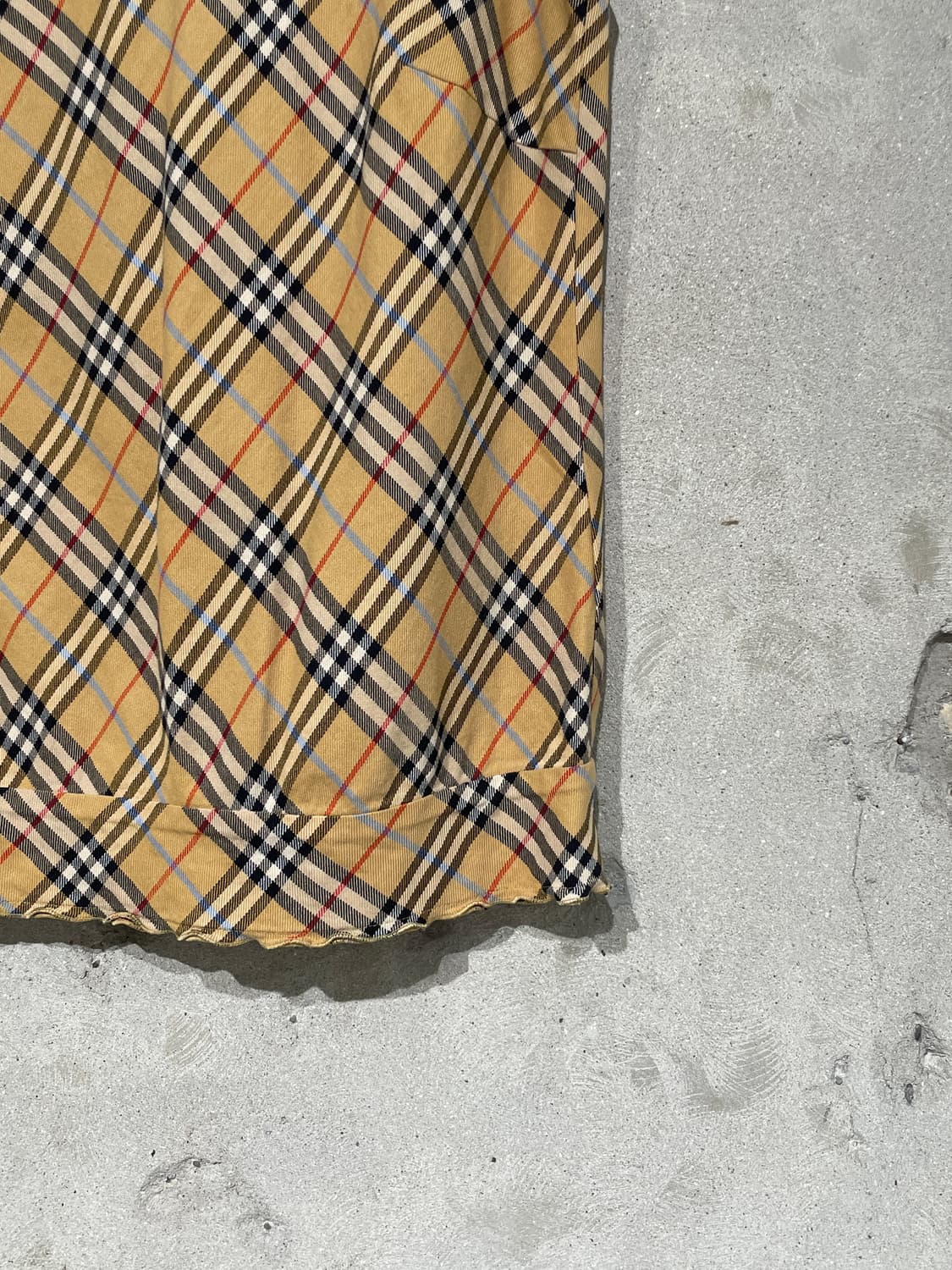 버버리 블루라벨 베이지 노바체크 코튼 베스트 상품이미지5