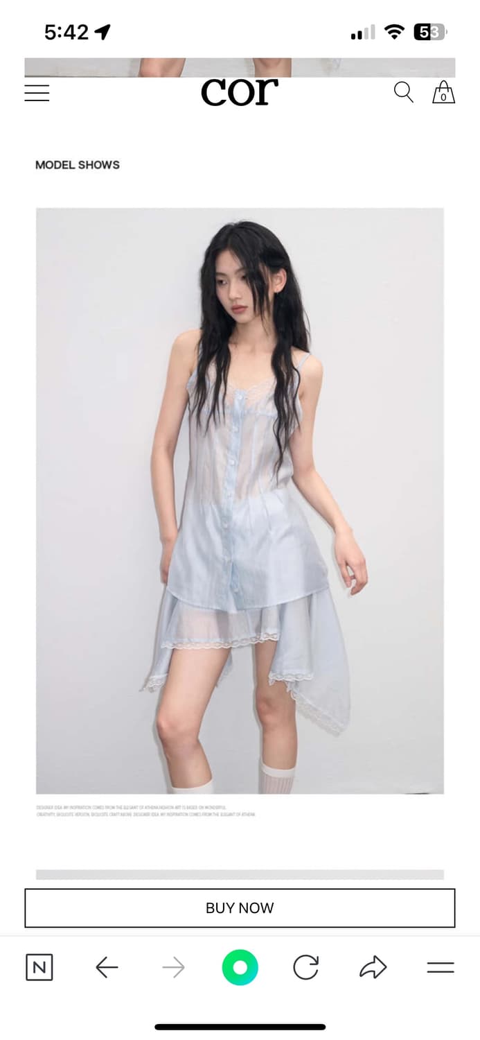 Shopcor Blue French V-neck Lace TwoPiece 상품이미지2