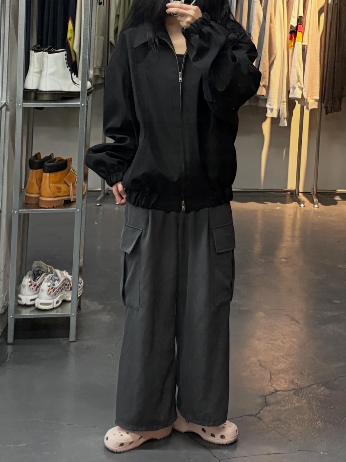 앤드모어 투웨이 크롭 블루종재킷 A2090 상품이미지1