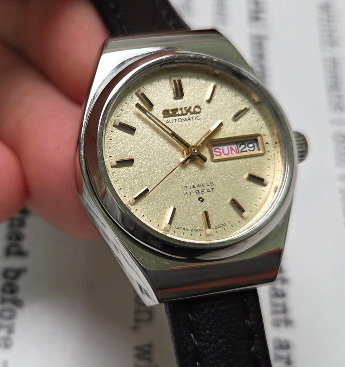 레어] 빈티지 세이코 하이비트 골드 보카시 다이얼 데이데이트 여성용  상품이미지9