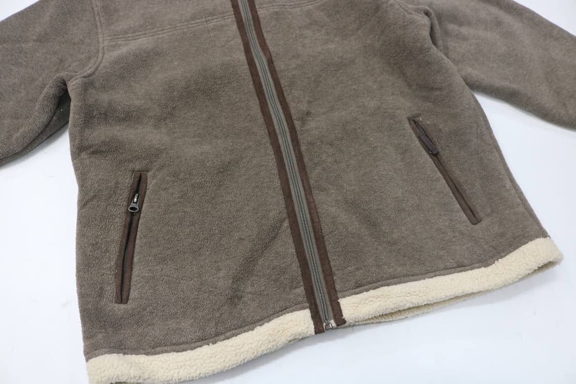 레노마 넥라인 양털 보아 퍼 배색 플리스 자켓 상품이미지6