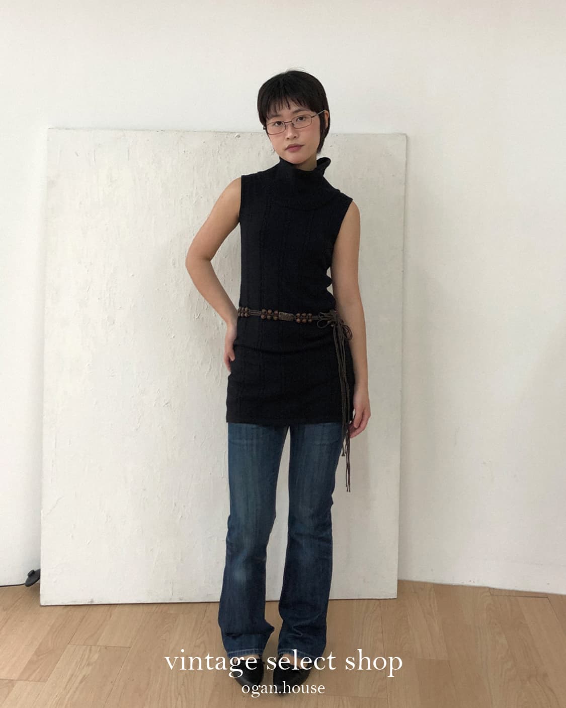 vintage turtleneck sleeveless knit top 상품이미지2