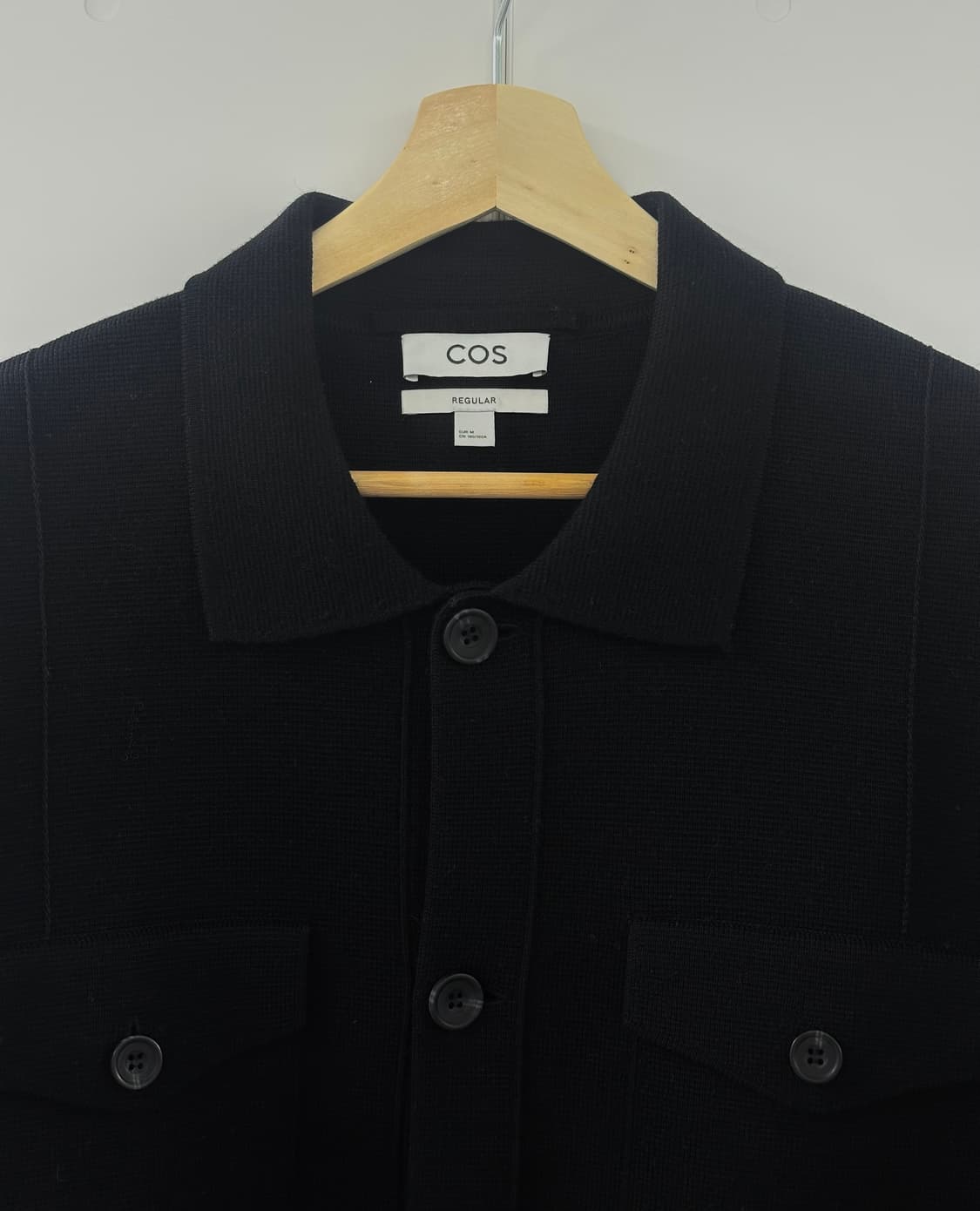 COS 밀라노 니트 울 트러커 자켓 블랙(M, 새상품) 상품이미지6